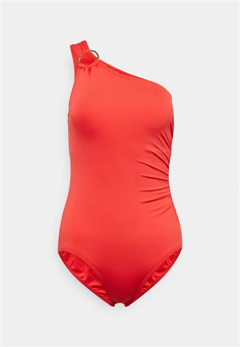 michael kors badeanzug rot|Michael Kors one shoulder bikini.